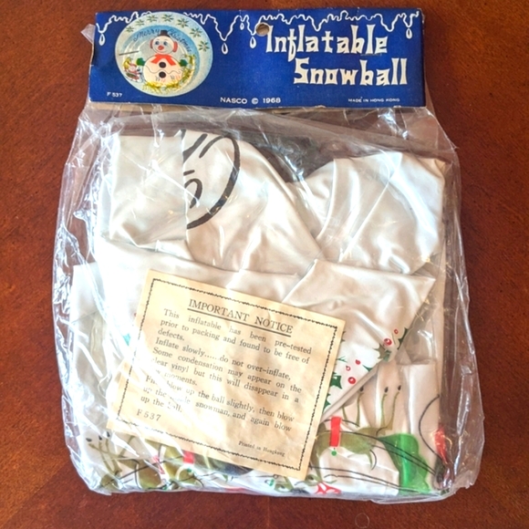 NWT Nasco vinyl inflatable snowball with a Snowman inside - Picture 16 of 16